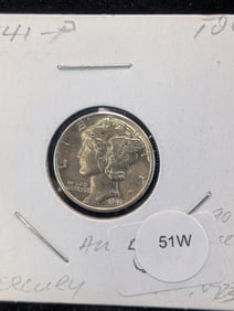 1941-P Mercury Dime - AU 58