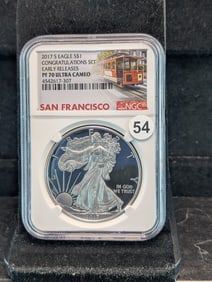 2017 S Silver Eagle Congratulations Set Early Releases Proof 70 Ultra Cameo by NGC