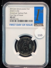 2020-D American Samoa Park Quarter First Day Of Issue MS 67 By NGC