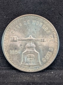 1980 Mexico Una Onza Silver Coin - UNC - 1 oz .999