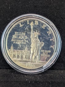 1986-S Ellis Island Liberty One Dollar Coin