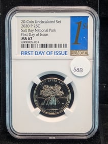 2020-P Salt Bay National Park First Day Of Issue MS 67 By NGC