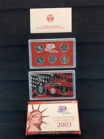 2003 S US Mint Silver Proof Set OGP