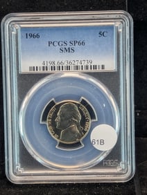 1966 Jefferson Nickel SP 66 SMS By PCGS