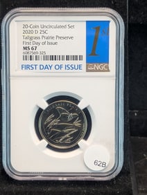 2020-D Tallgrass Prairie Preserve First Day Of Issue MS 67 By NGC