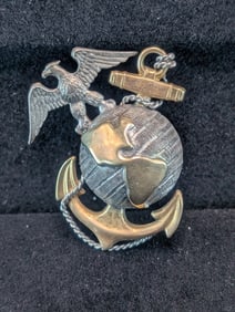 10K Gold & Sterling U.S. Navy Hat Pin