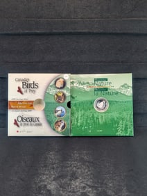 2000 Canadian Birds Of Prey "Eagle Facing Left" Sterling Silver 50 Cent Coin. New Unopened Box