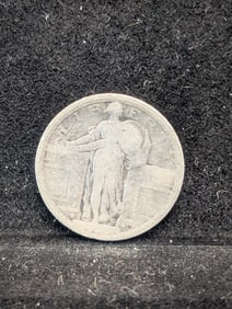 1917 T1 Bare Breast Type - Standing Liberty Quarter "No Stars"