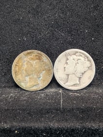 (2 Coins) 1920 P & D Mercury Dimes