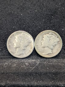 (2 Coins) 1930 P & S Mercury Dimes