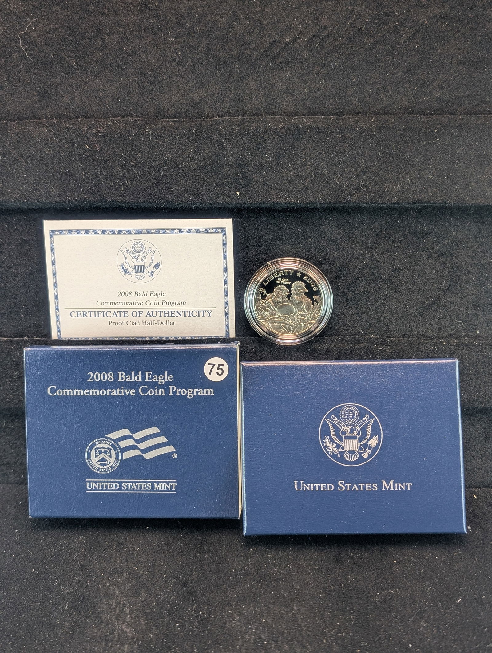 2008 S Bald Eagle Commemorative Half Dollar OGP (1 of 4)