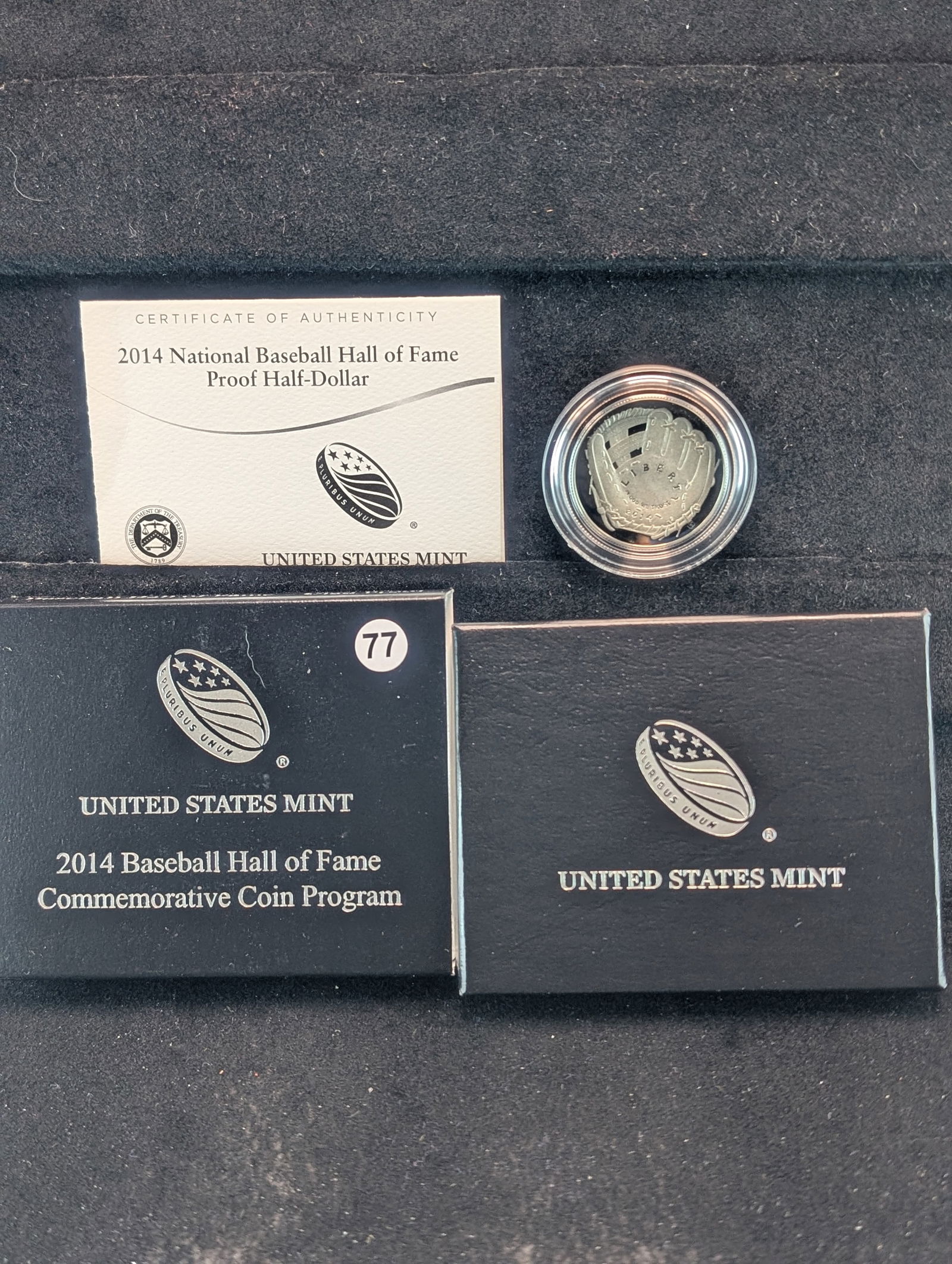 2014 S Proof Baseball Hall of Fame Half Dollar US Mint OGP (1 of 4)