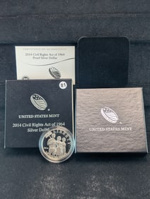 2014 P Civil Rights Act of 1964 Silver Dollar US Mint OGP