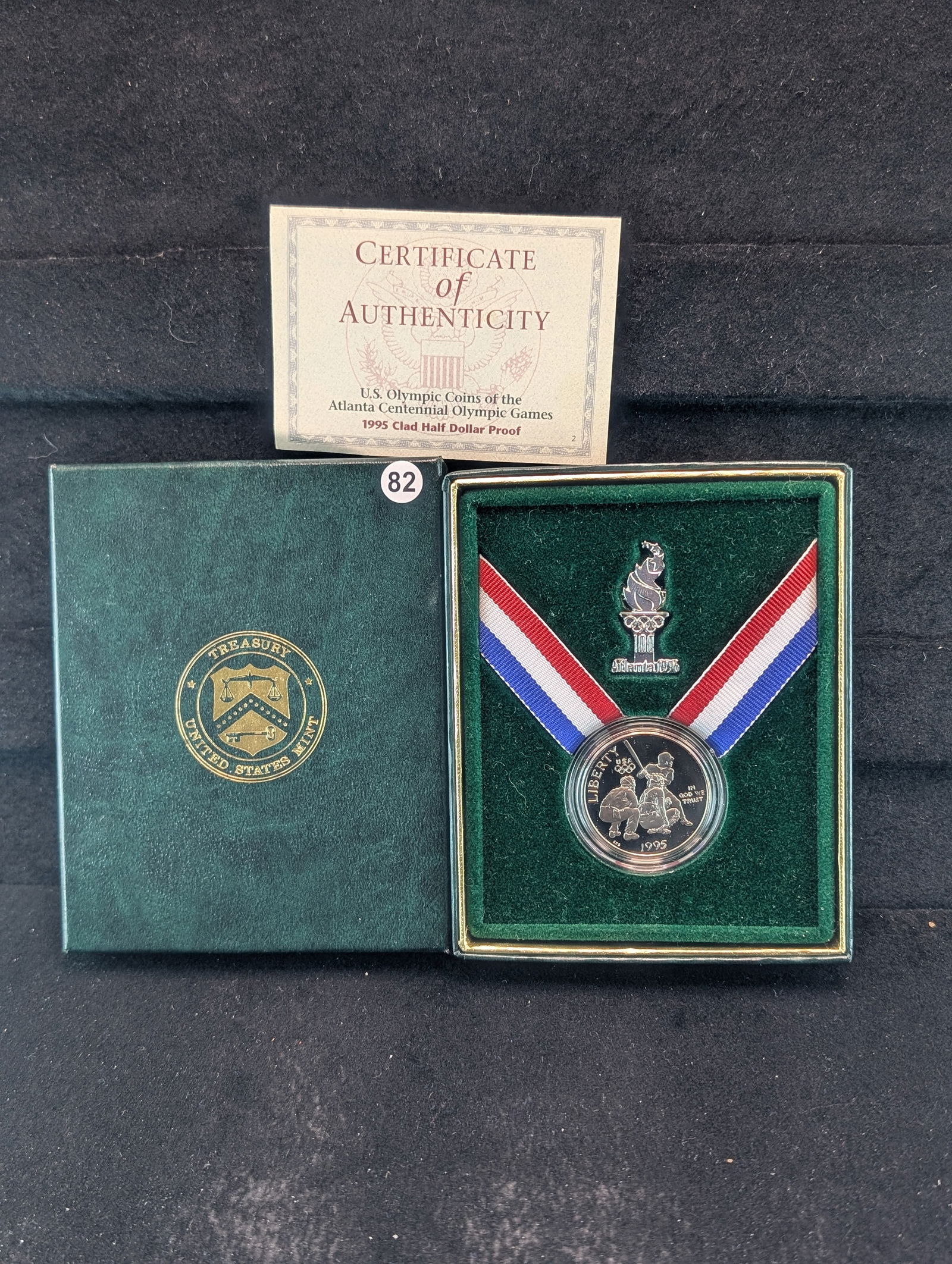 1995 S Olympic Baseball Proof Half Dollar US Mint OGP (1 of 4)