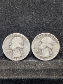 1935 & 1936 Washington Quarters, 90% Silver