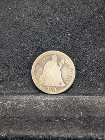1876 CC Seated Liberty Dime