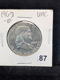 1963 D Franklin Half Dollar Nice Coin