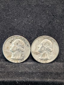 1956 P&D Washington Quarters, 90% Silver
