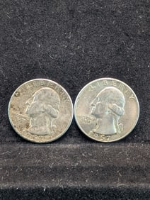 1957 P&D Washington Quarters, 90% Silver