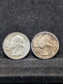 1958 P&D Washington Quarters, 90% Silver