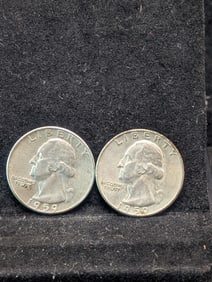 1959 P&D Washington Quarters, 90% Silver