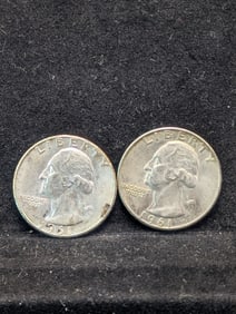1961 P&D Washington Quarters, 90% Silver