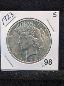1923 S Silver Peace Dollar