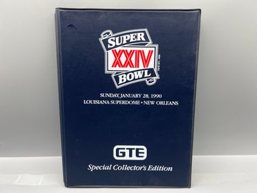 1990 Super Bowl XXIV Complete Limited Edition Exclusive Set W/ Binder - Issued At Game - Elway,