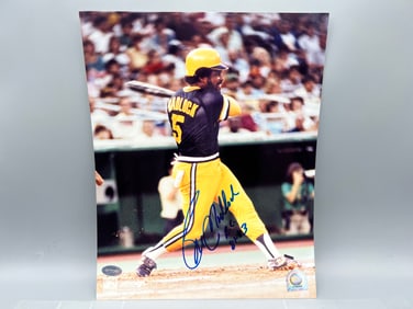 Bill Madlock Pittsburgh Pirates Baseball Signed Photo W/ MLB & Mounted Memories Hologram COA