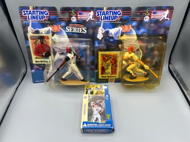 Lot of (3) Starting Lineup Baseball Figures & Action Flats Figure