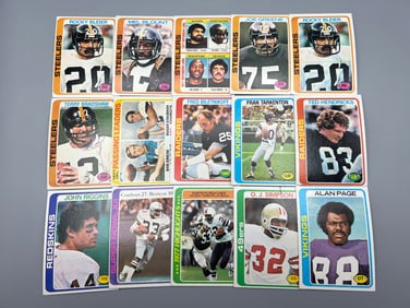 Lot of 15 - 1978 Topps Football HOF and Stars