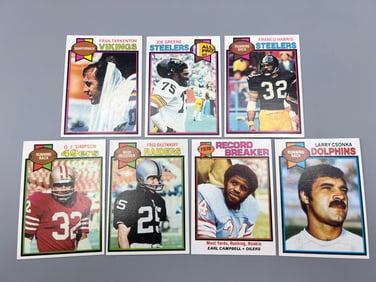 Lot of 7 - 1979 Topps Football HOF