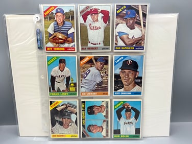 Lot of (27) 1966 Topps Baseball Cards - Varying Conditions