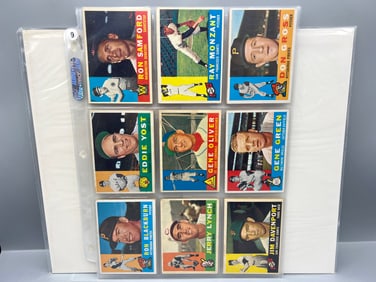 Lot of (31) 1960 Topps Baseball Cards - Varying Conditions