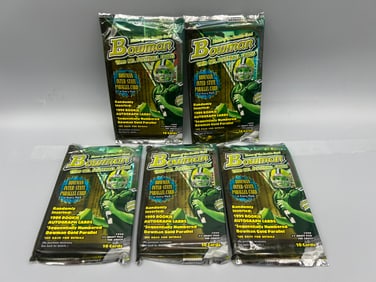 Lot of (5) 1999 Bowman Football Unopened Packs