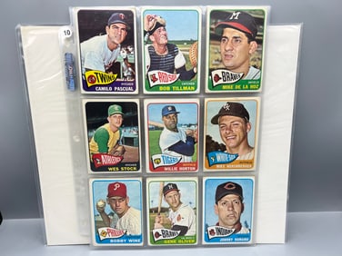 Lot of (36) 1965 Topps Baseball Cards - Varying Conditions