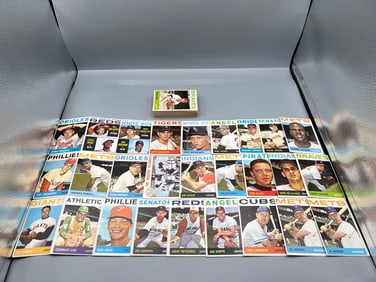 Lot of (65) 1964 Topps Baseball Cards - Varying Conditions