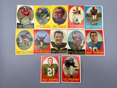 Lot of 12 - 1958 Topps Football