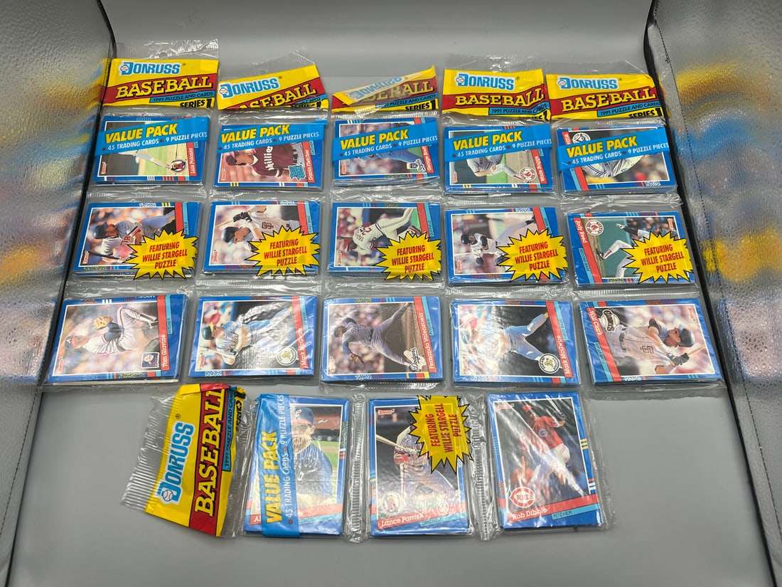 Lot of (6) 1991 Donruss Baseball Unopened Rack Packs (1 of 2)