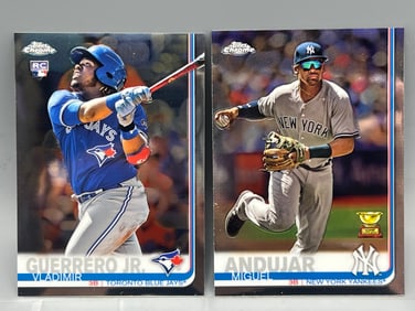 2019 Topps Chrome Vladimir Guerrero Jr. RC #201 & Miguel Andujar #108