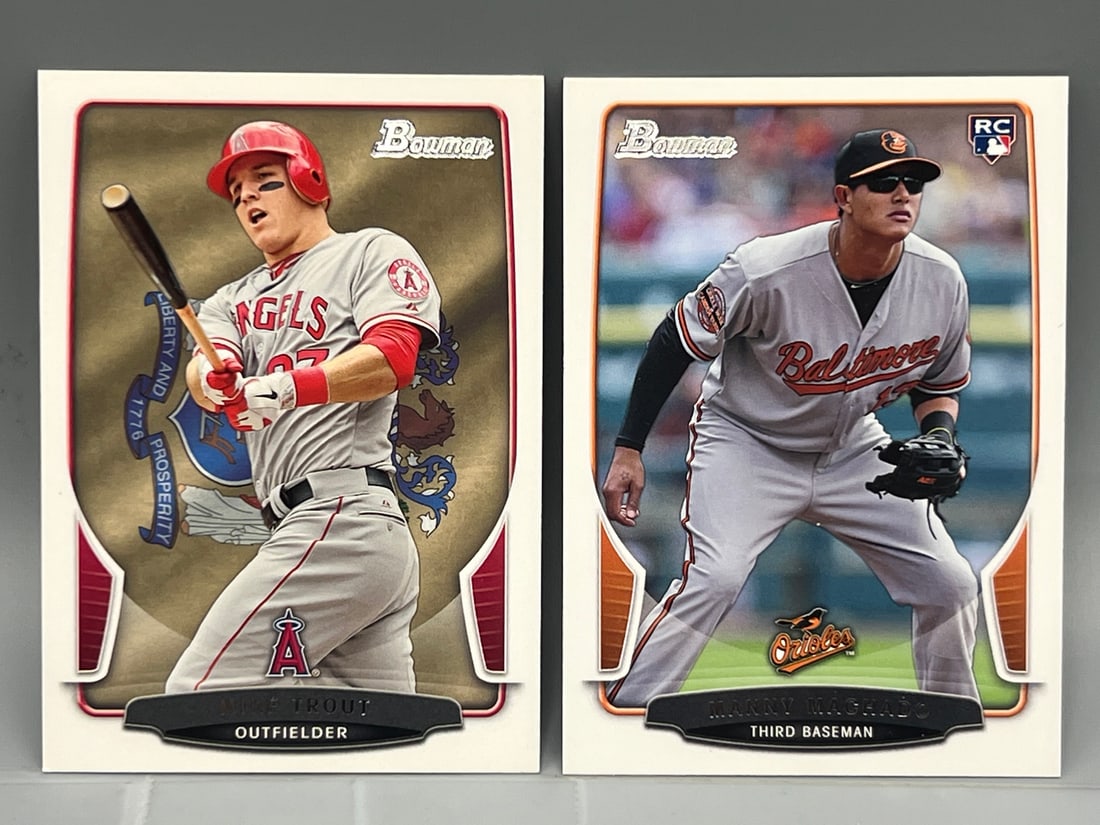2013 Bowman Mike Trout Hometown SP #121 & Manny Machado RC #215 (1 of 2)