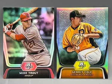 2012 Bowman Platinum Mike Trout #16 & Gerrit Cole Refractor #BPP69