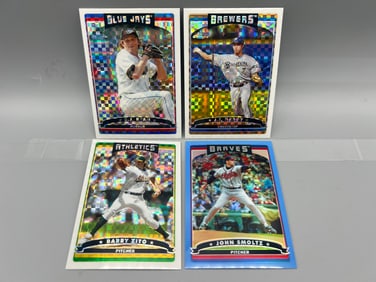 Lot of (4) 2006 Topps Chrome Baseball Refractor Parallels - Varying Conditions