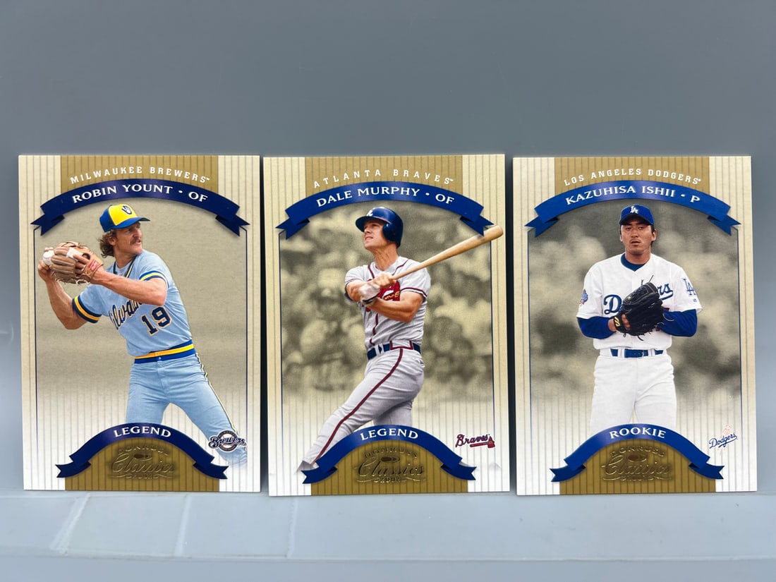 Lot of (3) 2002 Donruss Classics Baseball Numbered Cards - Varying Conditions - All #'ed /1500 (1 of 2)