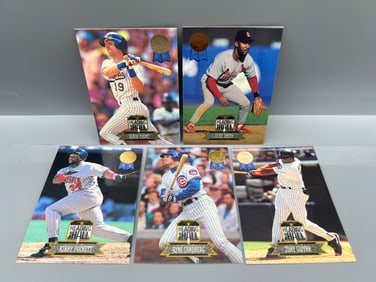 Lot of (5) 1993 Leaf Heading For The Hall Baseball Inserts - Varying Conditions