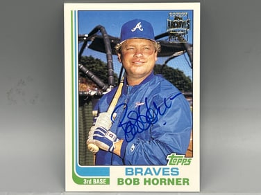 2003 Topps Archives Bob Horner On Card Auto