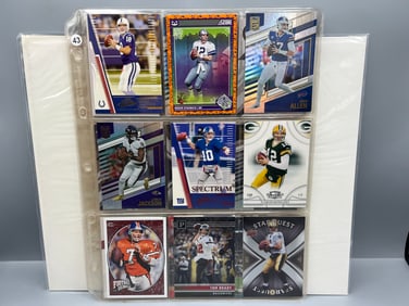 Lot of (36) Assorted Football QB Cards -Tom Brady, Josh Allen, Peyton Manning