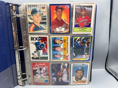 Binder of (185+) Assorted Baseball Rookie & Prospect Cards