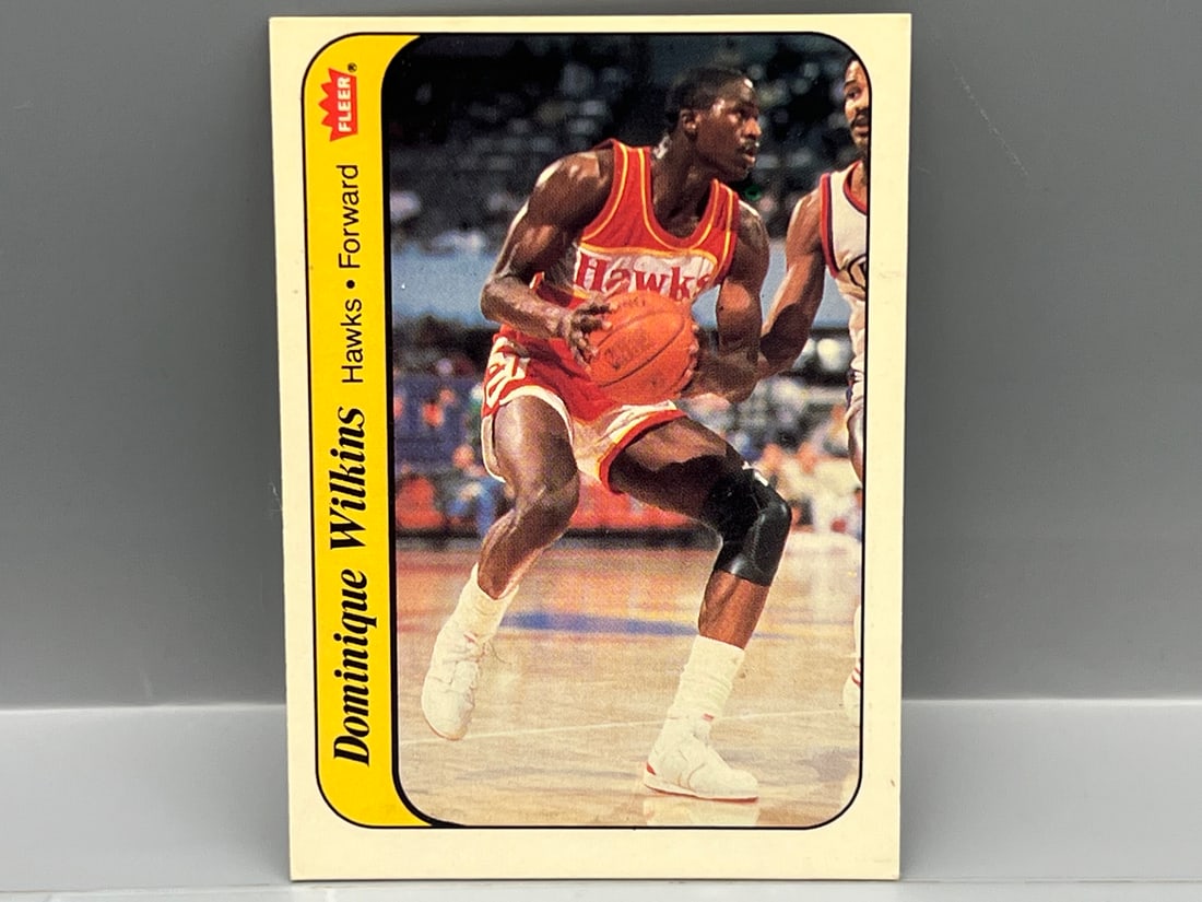 1986 Fleer Dominique Wilkins RC Sticker #11 (1 of 2)