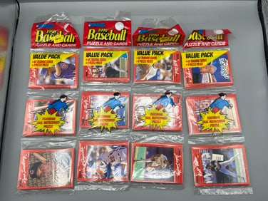 Lot of 4 - 1990 Donruss Baseball Unopened Rack Packs